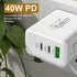 40W PD (2Type-C+USB3.0) is used for Fast Charging Adapter Compatible With iPhone 15 Series