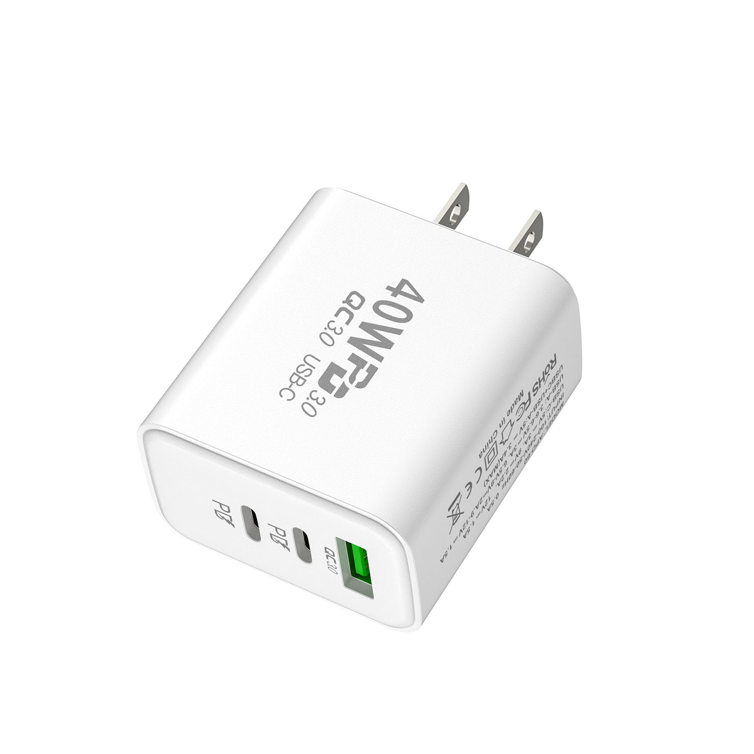 40W PD (2Type-C+USB3.0) is used for Fast Charging Adapter Compatible With iPhone 15 Series