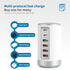 iSmart Multiple Port Fast Charging Station (PD Port+Type C Port+USB 3.0 +2.1A USB Port +1.0 USB Port)for iPhone 13/12/11/XR and other Devices