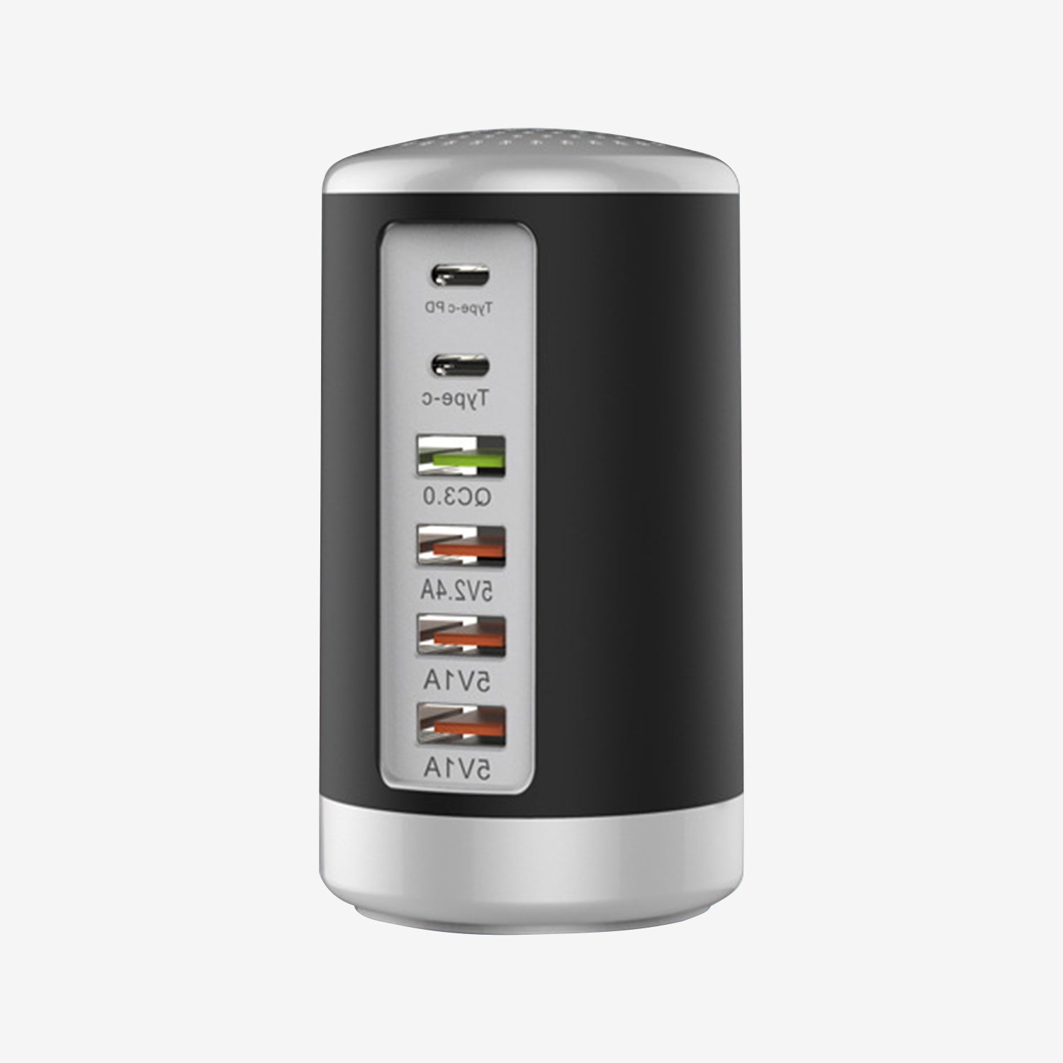 iSmart Multiple Port Fast Charging Station (PD Port+Type C Port+USB 3.0 +2.1A USB Port +1.0 USB Port)for iPhone 13/12/11/XR and other Devices