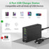 96W 6 Ports (3 USB3.0+3 Type-C )Quick Charger-Black