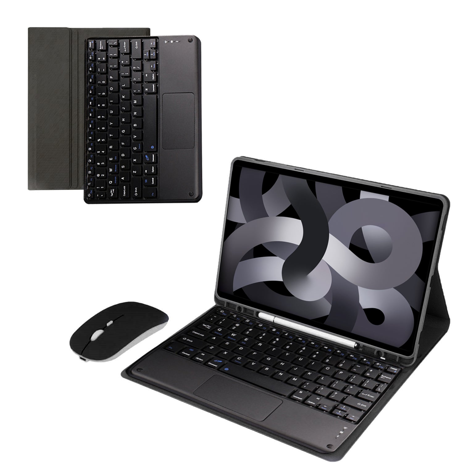 2022 iPad Air 3 in 1 Bluetooth keyboard protection case and mouse (with  Apple Pencil slot)