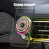 15W RGB Car Wireless Charger Magnetic Phone Holder Fast Charge Air Vent Phone Mount