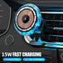 15W RGB Car Wireless Charger Magnetic Phone Holder Fast Charge Air Vent Phone Mount