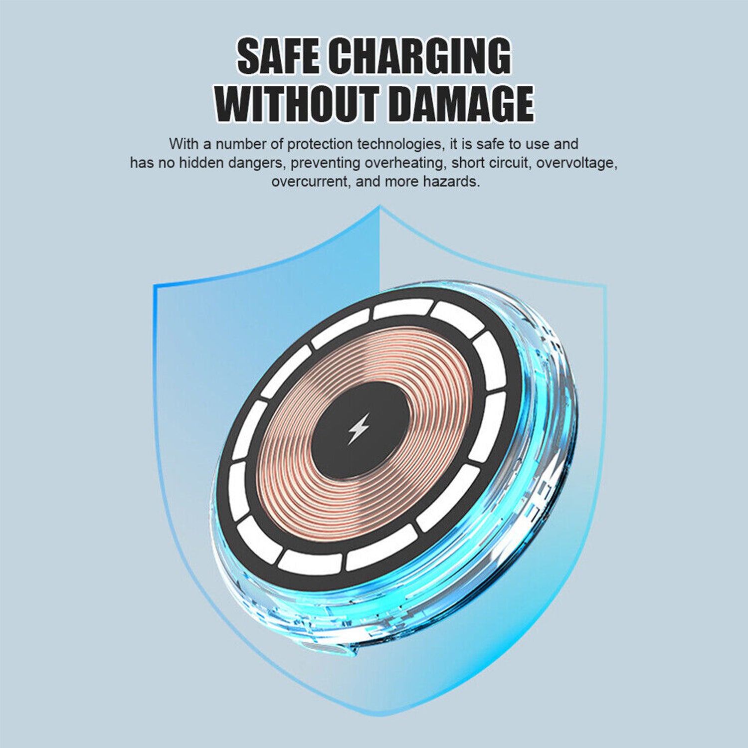 15W RGB Car Wireless Charger Magnetic Phone Holder Fast Charge Air Vent Phone Mount