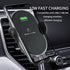 Car-mounted wireless charger Smart inductive open close，Removable bracket with sucker-Black