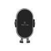Car-mounted wireless charger Smart inductive open close，Removable bracket with sucker-Black