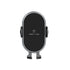 Car-mounted wireless charger Smart inductive open close，Removable bracket with sucker-Black