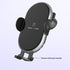 Car-mounted wireless charger Smart inductive open close，Removable bracket with sucker-Black