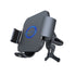 Wireless Car Charger Mount For Samsung Galaxy Z Fold 5/4/3/2, Auto-Clamping Air Vent Dashboard Car Phone Holder ，Replaceable Suction Cup-Black