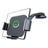 Wireless Car Charger Mount For Samsung Galaxy Z Fold 5/4/3/2, Auto-Clamping Air Vent Dashboard Car Phone Holder ，Replaceable Suction Cup-Black