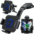 Wireless Car Charger Mount For Samsung Galaxy Z Fold 5/4/3/2, Auto-Clamping Air Vent Dashboard Car Phone Holder ，Replaceable Suction Cup-Black