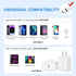 2 in 1 Home Fast Charging Adapter for iPhone 15/14/13/12/12 Pro/ 11/11 Pro Max