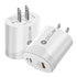2in1 PD 38W (Type-C+Lightning）Fast Charge Adapter Compatible With iPhone 15 Series-White