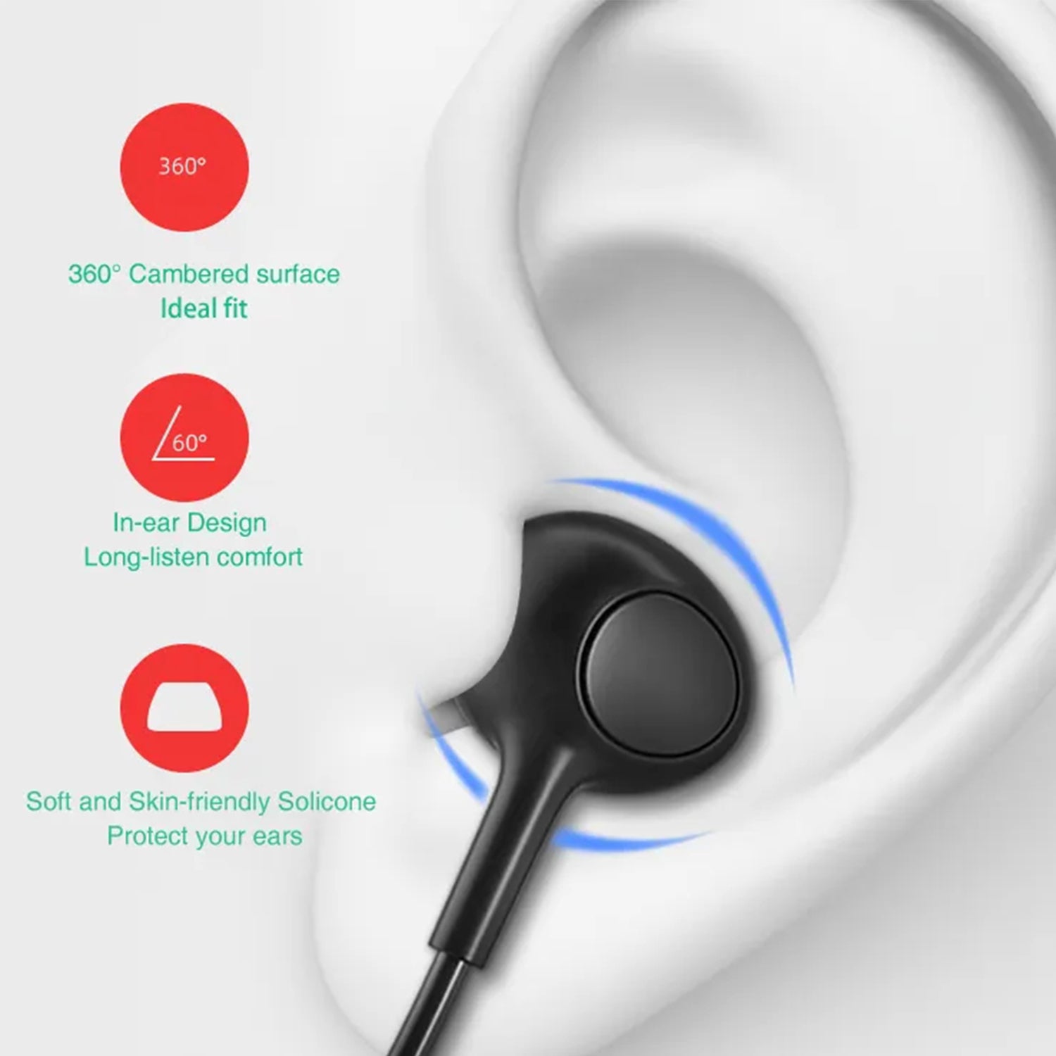 USB-C Wired Earbud Type Headphone With Microphone Compatible iPhone 15/15 Plus/15 Pro/15 Pro Max