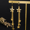 Long tassel mesh red ins premium feel earrings(ER-M012)-Tiny Spot