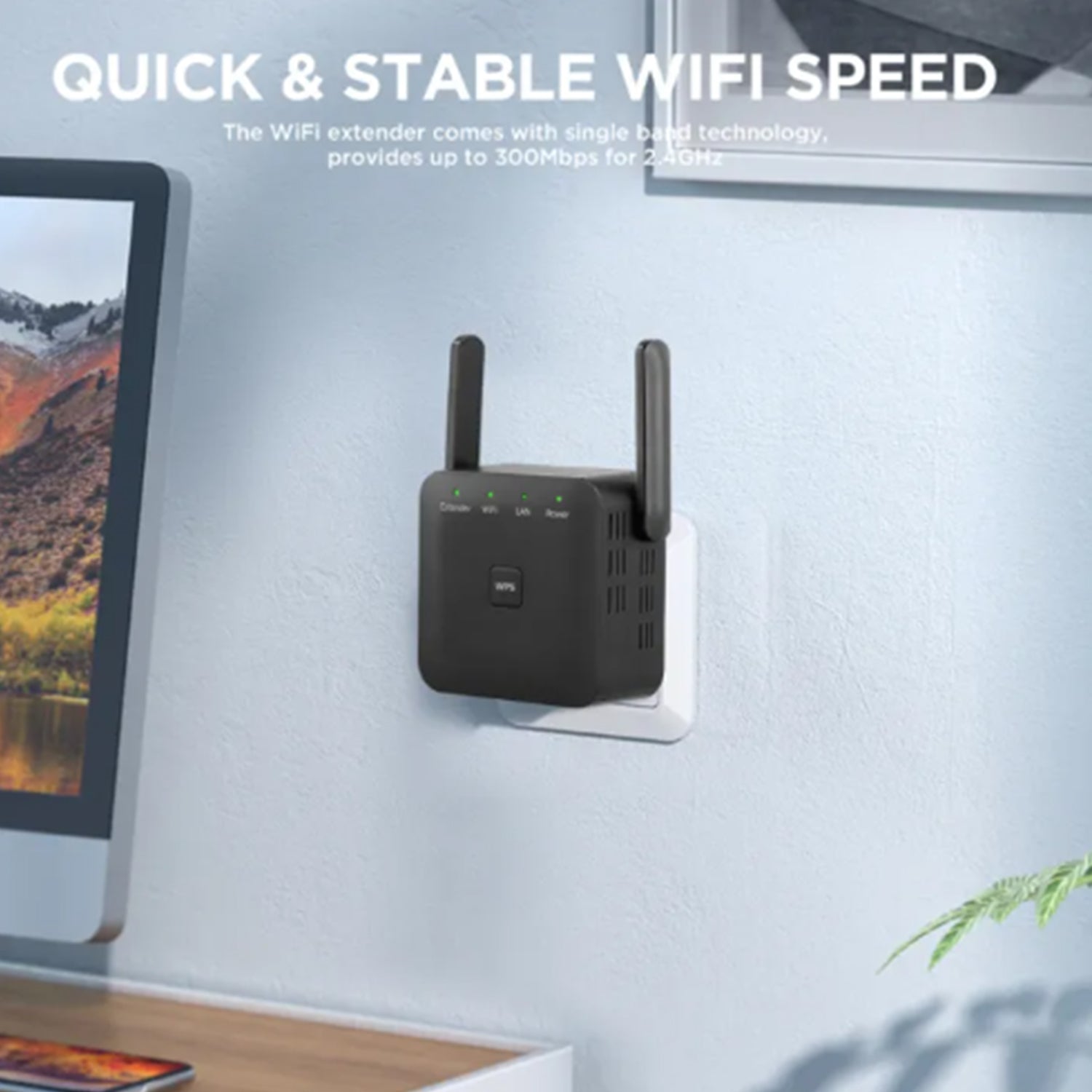 WiFi Extender 5G 1200Mbps Wi-Fi Signal Booster Amplifier for Home WiFi 2.4GHz Dual Band Wireless Repeater with Strong,4 Antennas 360° Coverage with Ethernet Port AP Mode