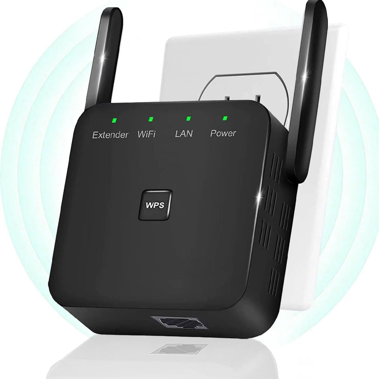 WiFi Extender 5G 1200Mbps Wi-Fi Signal Booster Amplifier for Home WiFi 2.4GHz Dual Band Wireless Repeater with Strong,4 Antennas 360° Coverage with Ethernet Port AP Mode