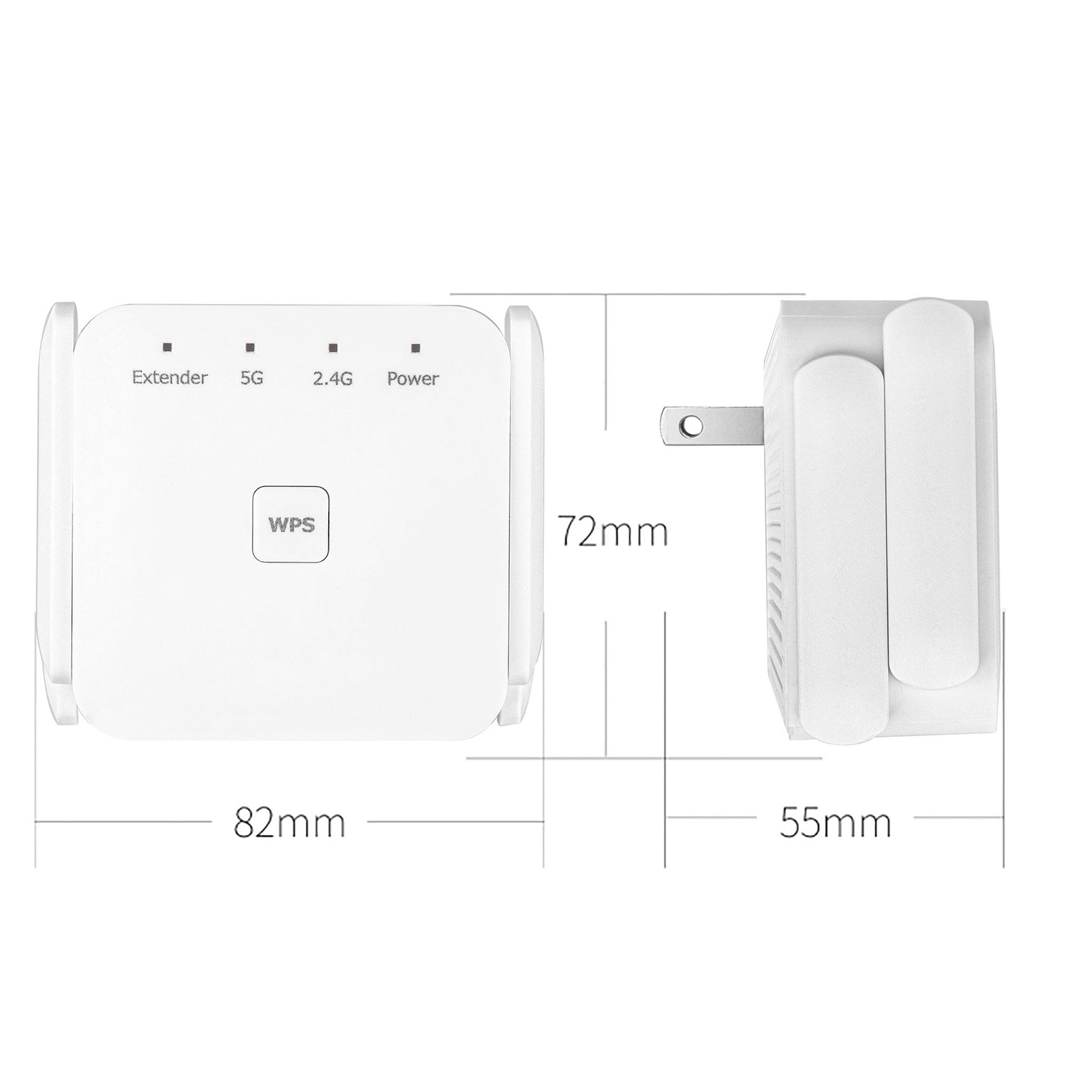 WiFi Extender 5G 1200Mbps Wi-Fi Signal Booster Amplifier for Home WiFi 2.4GHz Dual Band Wireless Repeater with Strong,4 Antennas 360° Coverage with Ethernet Port AP Mode