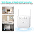 WiFi Extender 5G 1200Mbps Wi-Fi Signal Booster Amplifier for Home WiFi 2.4GHz Dual Band Wireless Repeater with Strong,4 Antennas 360° Coverage with Ethernet Port AP Mode