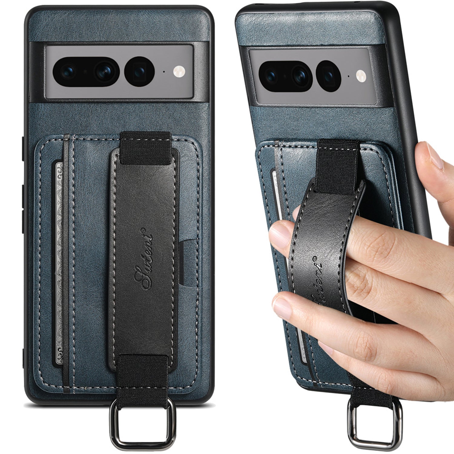 Google Pixel 8 Insert Card Insertion Wrist Strap Case