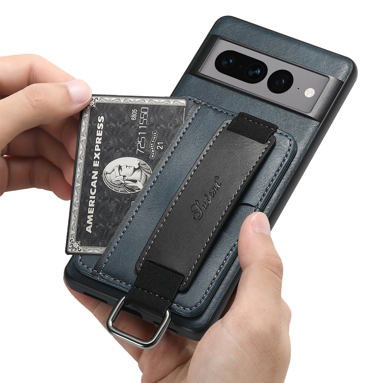 Google Pixel 8 Insert Card Insertion Wrist Strap Case