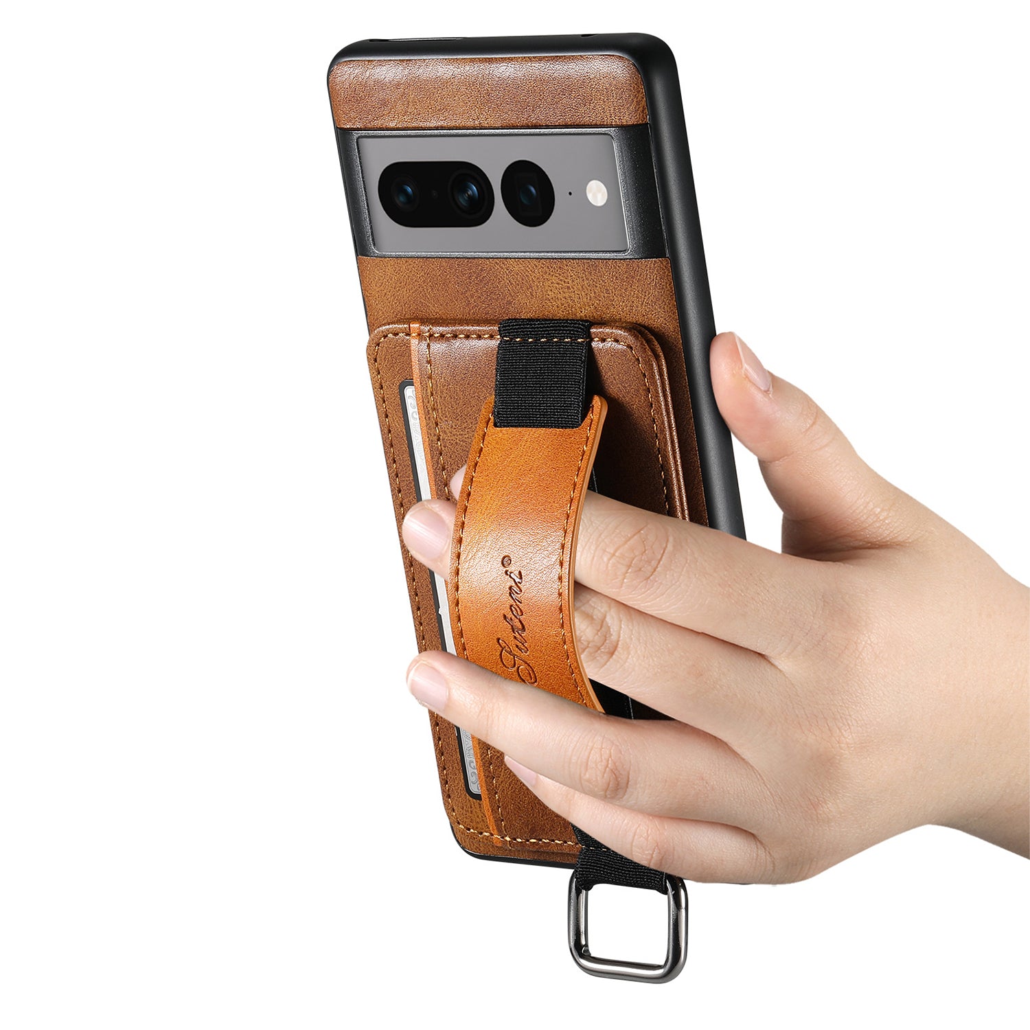 Google Pixel 8 Insert Card Insertion Wrist Strap Case