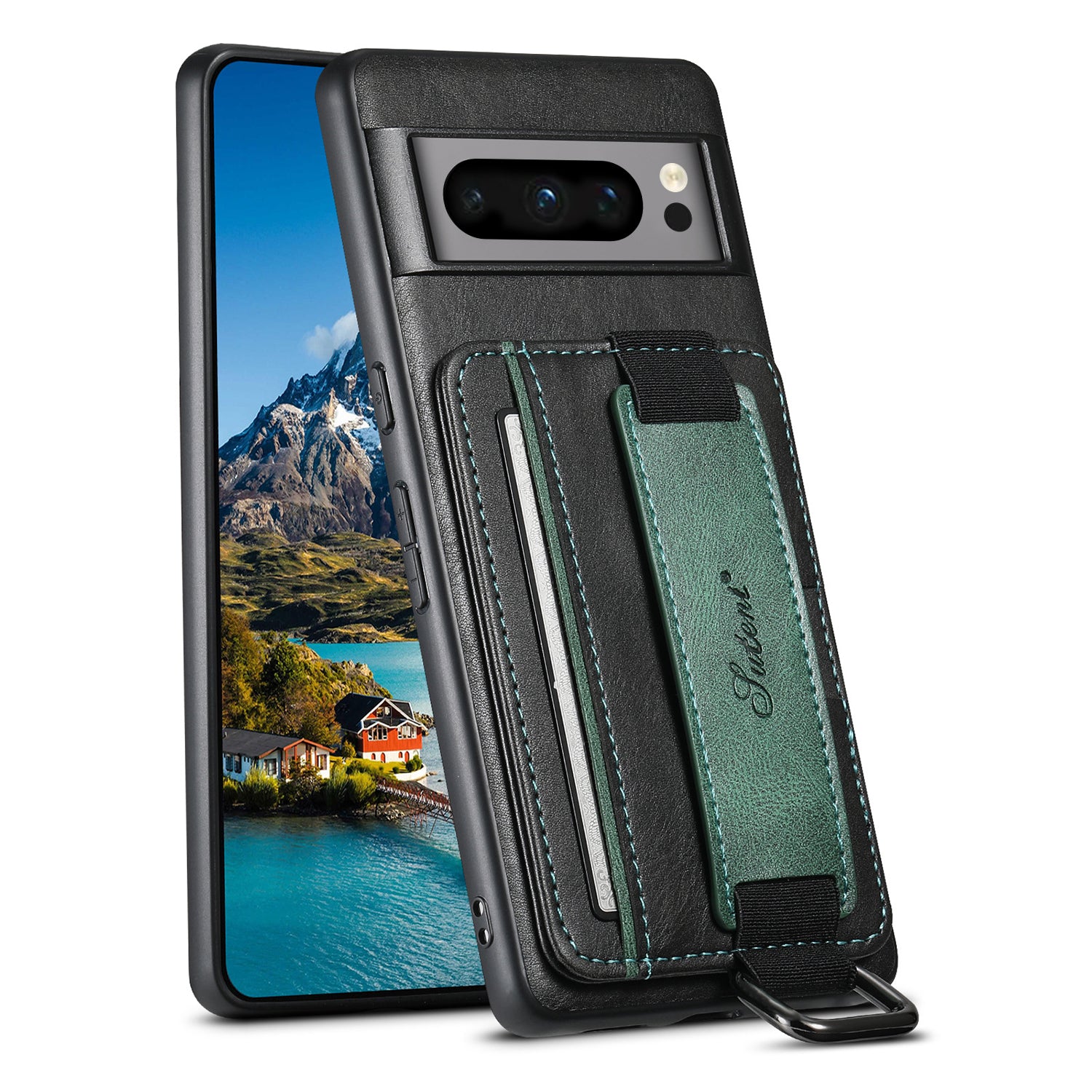 Google Pixel 8 Pro Insert Card Insertion Wrist Strap Case