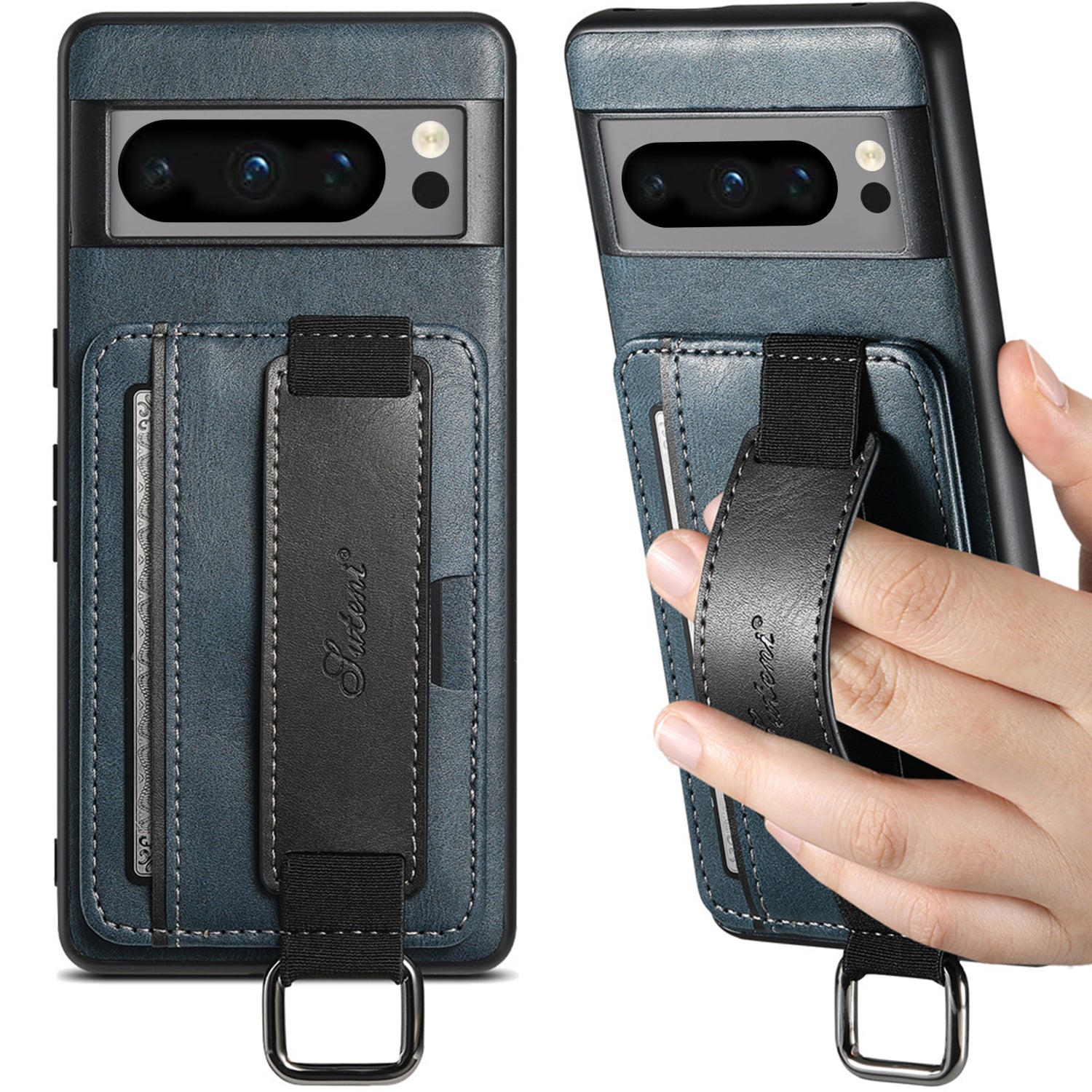 Google Pixel 8 Pro Insert Card Insertion Wrist Strap Case