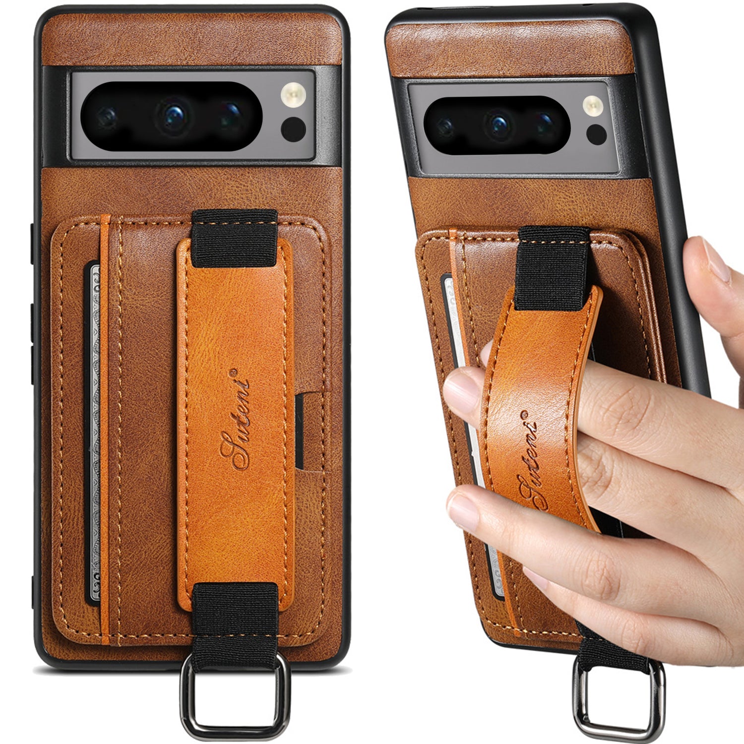Google Pixel 8 Pro Insert Card Insertion Wrist Strap Case