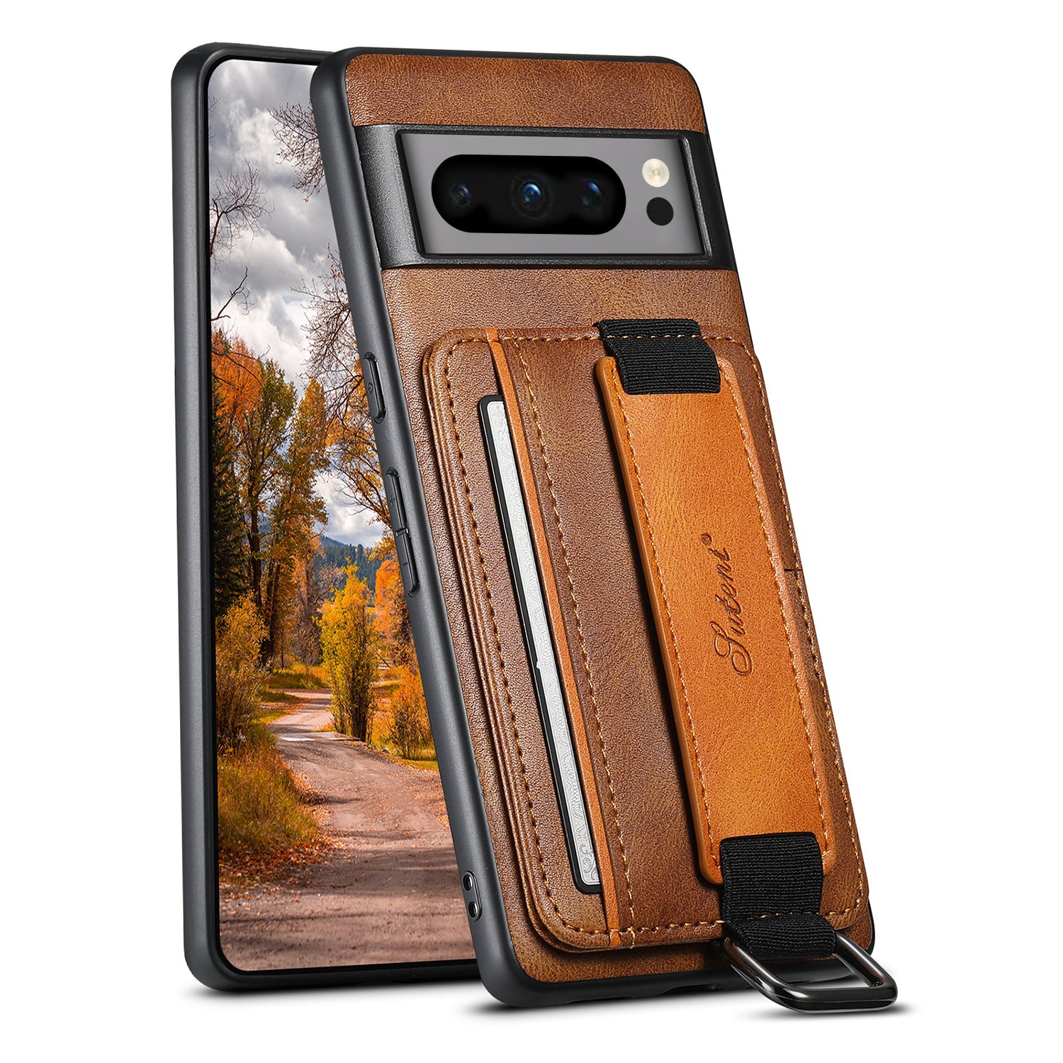 Google Pixel 8 Pro Insert Card Insertion Wrist Strap Case