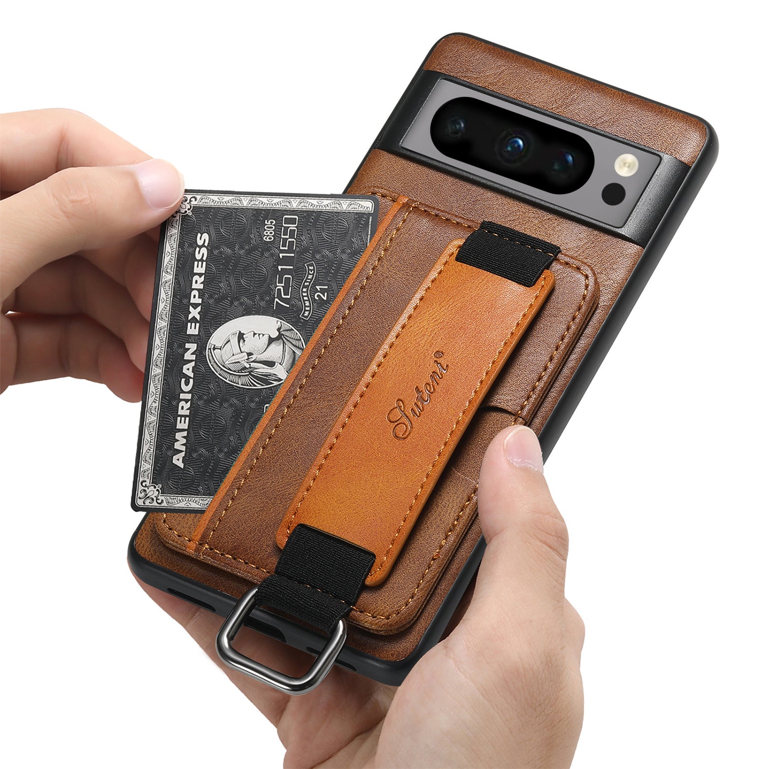 Google Pixel 8 Pro Insert Card Insertion Wrist Strap Case