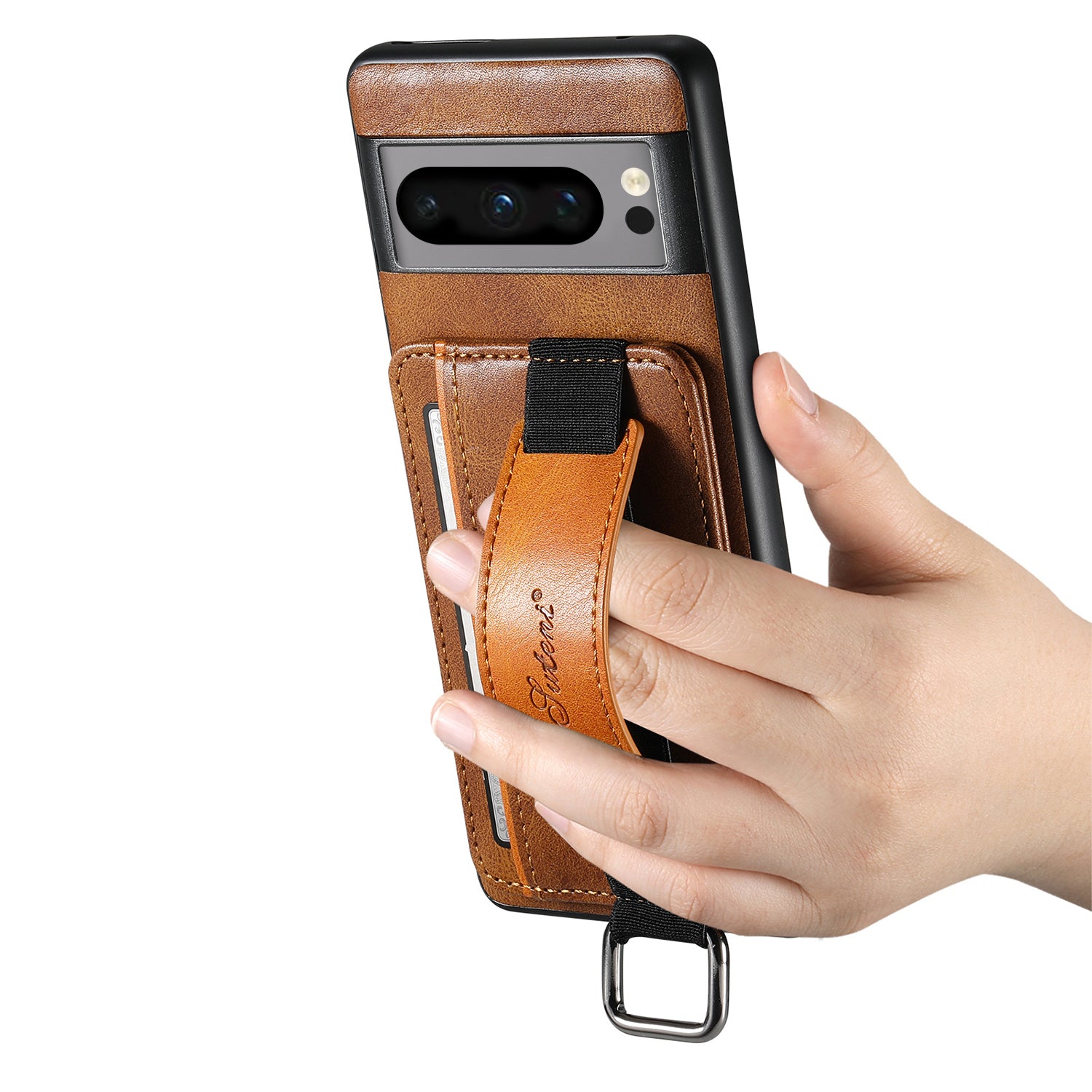 Google Pixel 8 Pro Insert Card Insertion Wrist Strap Case