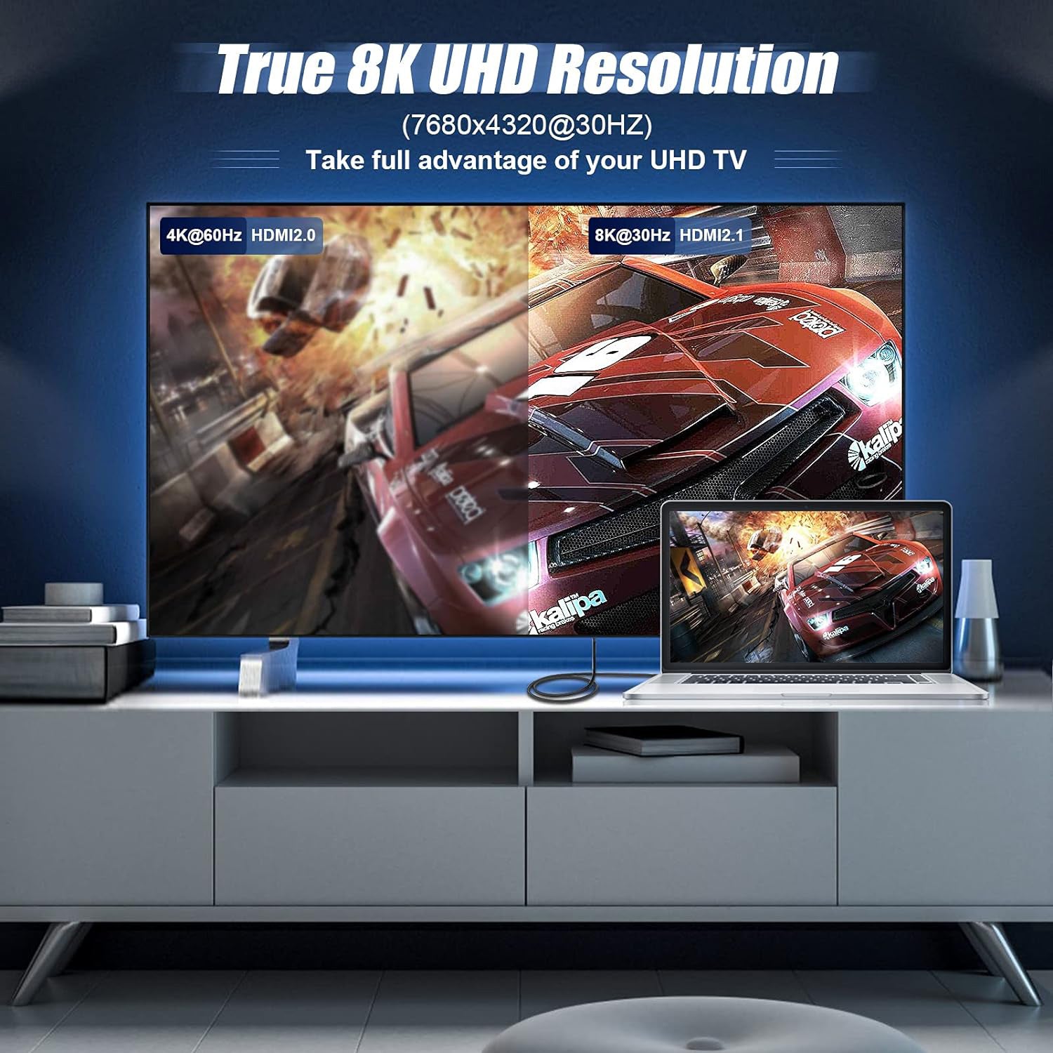 Type-C to HDMI Cable for Smartphone and Laptops with Type-C