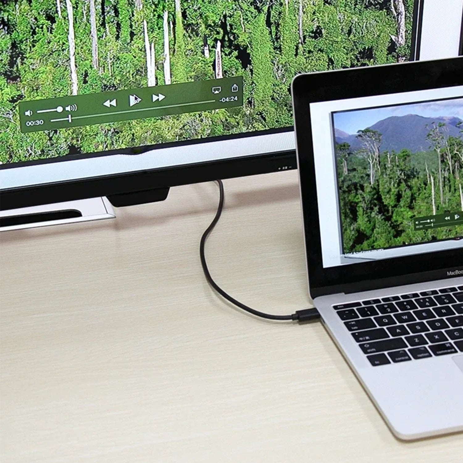 Type-C to HDMI Cable for Smartphone and Laptops with Type-C