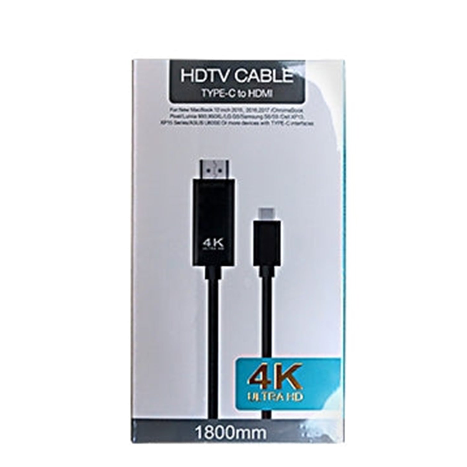 Type-C to HDMI Cable for Smartphone and Laptops with Type-C
