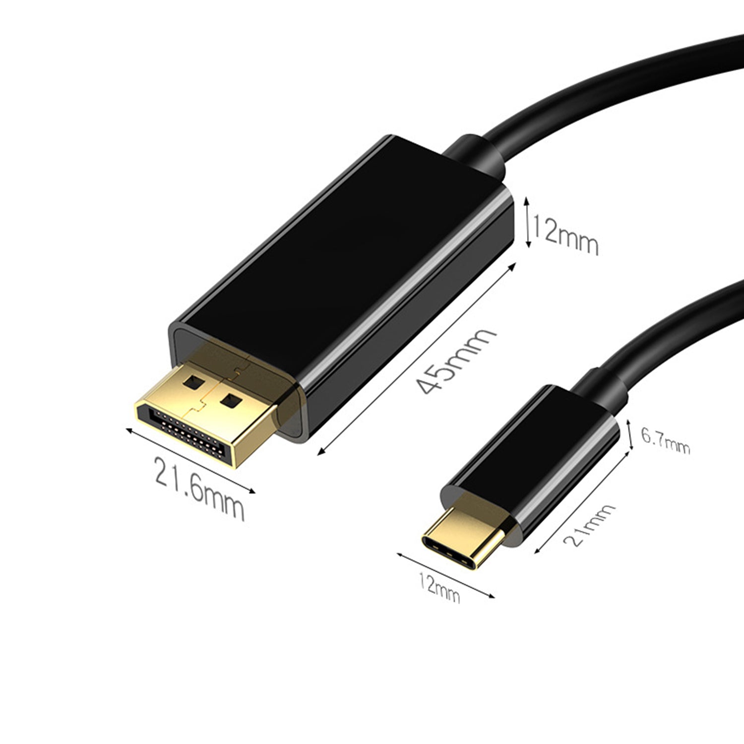 USB C to HDMI Cable 5ft, [USB 3.0 Type C to HDMI 4K] USB Type C to HDMI Cable for Home Office-Black