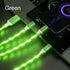 3in1 (Lightning& Type C& Micro) LED Flow Luminous Charging Cable for iPhone& Android Devices