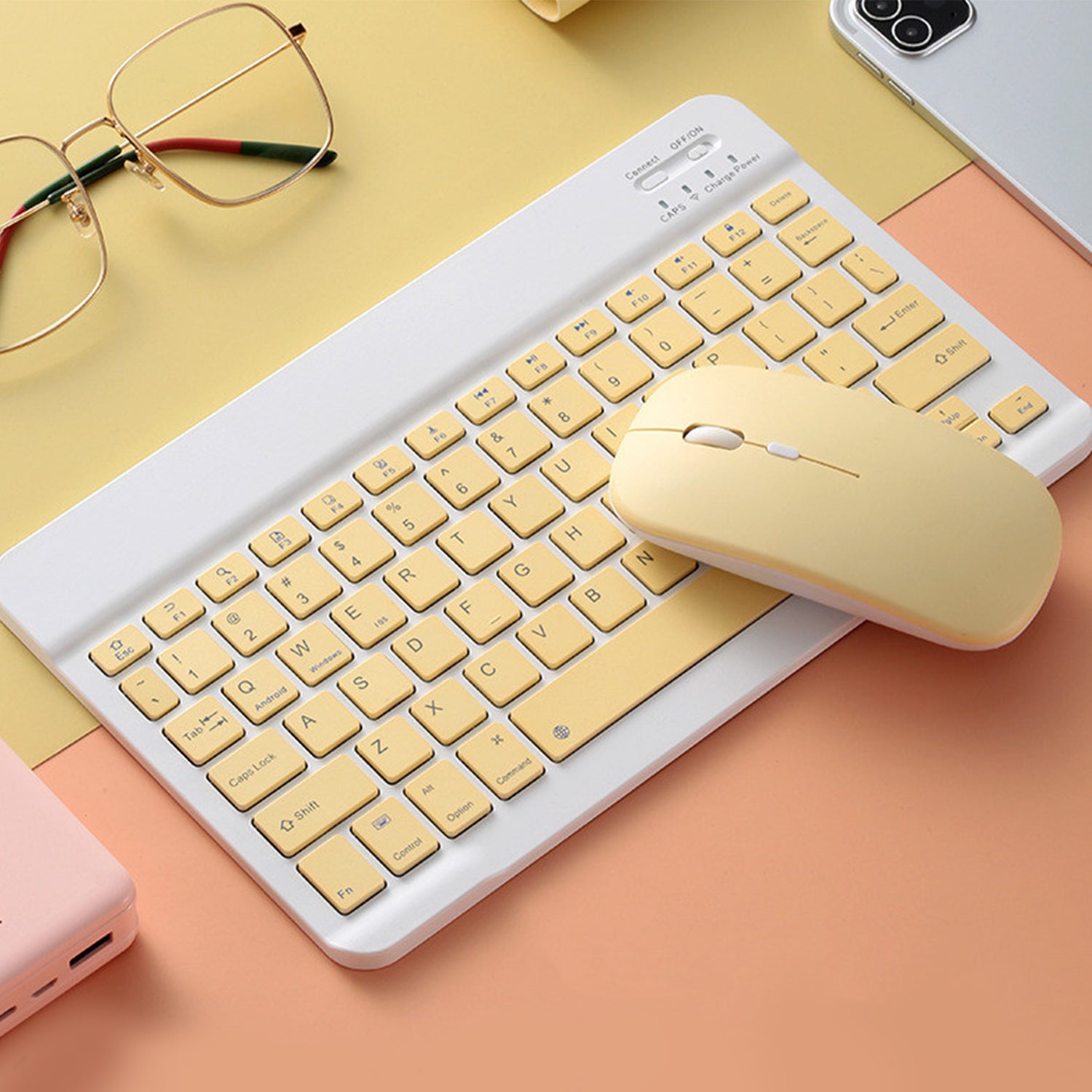 Bluetooth mouse and keyboard set,iPad is suitable for tablet computer wonderful control keyboard
