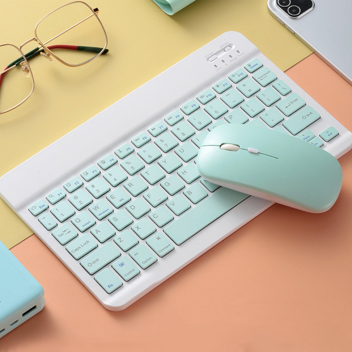 Bluetooth mouse and keyboard set,iPad is suitable for tablet computer wonderful control keyboard