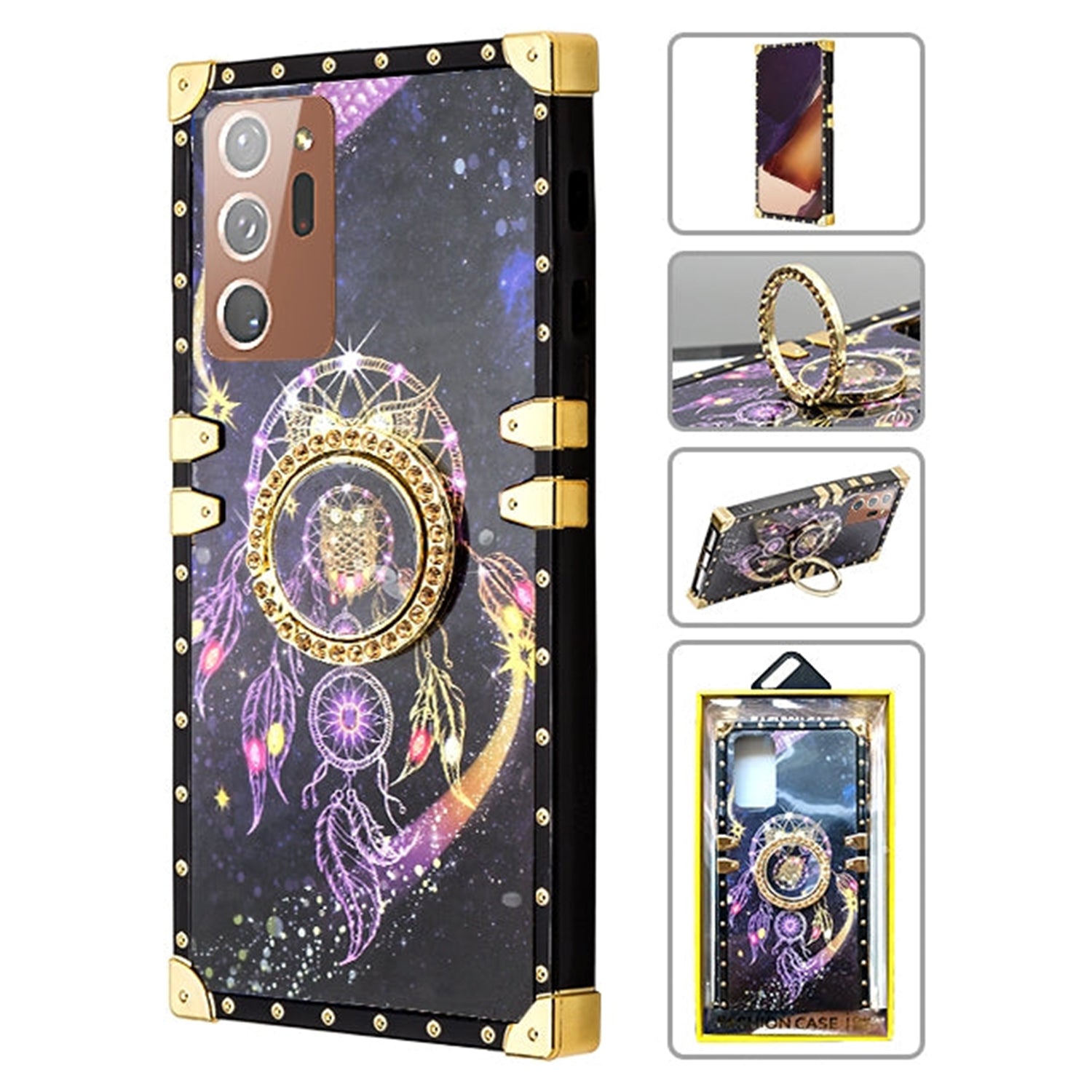 Samsung Galaxy Note 20 Ultra(6.7") TPU Luxury Lotus Pattern Fashion Case with Kickstand