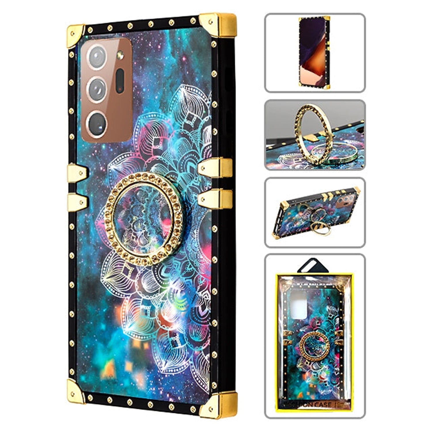Samsung Galaxy Note 20 Ultra(6.7") TPU Luxury Lotus Pattern Fashion Case with Kickstand