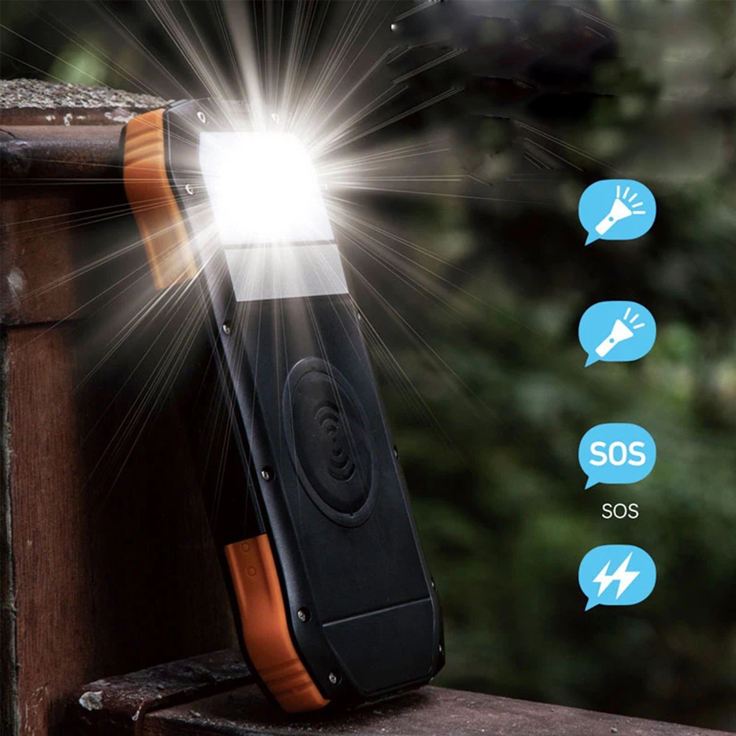 PD&2USB Ports Waterproof 16000mAh Solar Charger Powr Bank with LED Light