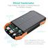 Wireless Charging PD&2USB Ports Waterproof 16000mAh Solar Charger Powr Bank with LED Light