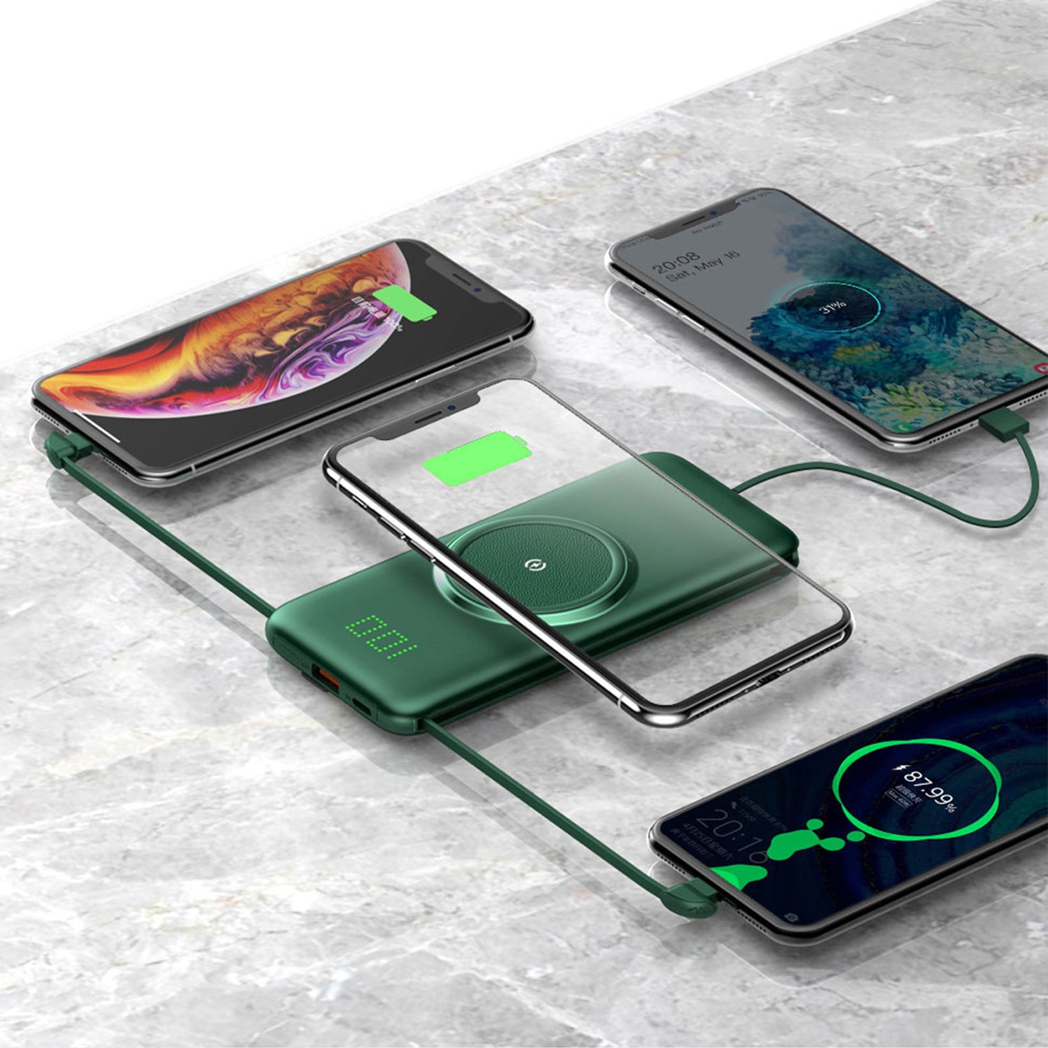 Wireless PD Power Bank 10000mAh Charge For iPhone/Android