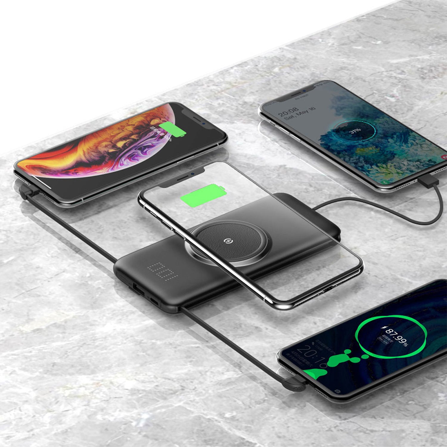 Wireless PD Power Bank 10000mAh Charge For iPhone/Android