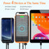 Solar fast charging with 3 LED lights and 3 cables ower bank support wireless-Orange
