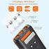 Solar fast charging with 3 LED lights and 3 cables ower bank support wireless-Orange