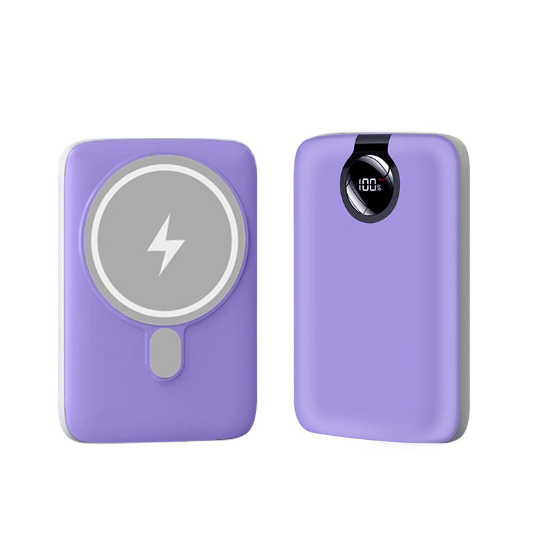 Magnetic charge treasure wireless large capacity 5000 mAh self-line fast charge portable compact mobile power supply 22.5 W