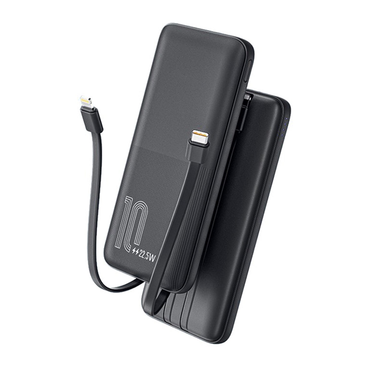 10000MAH Super fast charging power bank with its own cables